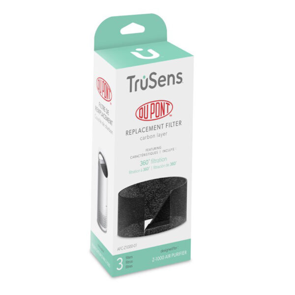 DUPONT CARBON LAYER REPLACEMENT FOR TRUSENS Z1000 AIR PURIFIER, 3 PACK