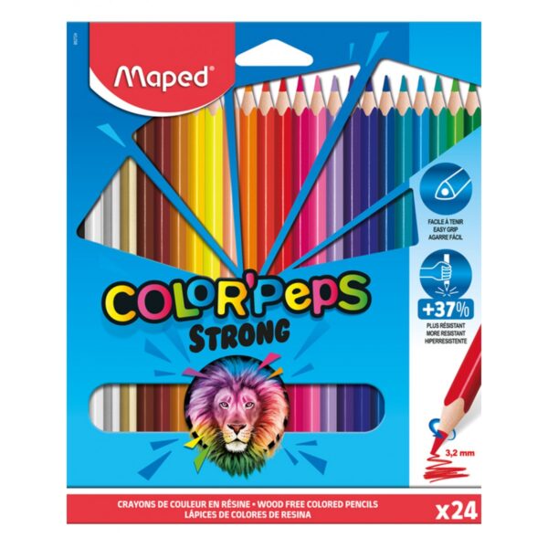 MAPED COLOR'PEPS STRONG - 24 COLOURED PENCILS