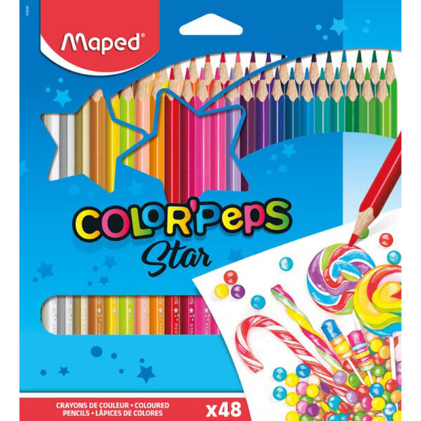 MAPED COLOR'PEPS STAR- BOX OF 48 PENCILS