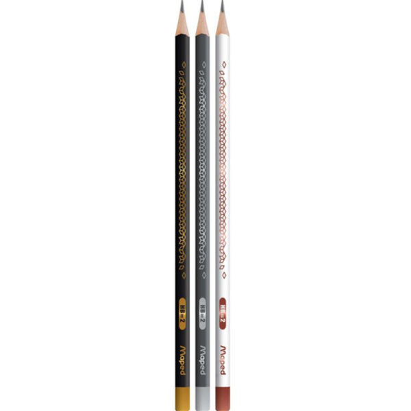MAPED GRAPHITE DECO-PAINTED TIP HB PENCIL X 3