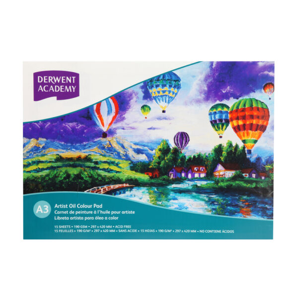 DERWENT ACADEMY OIL PAD A3 LANDSCAPE 15SH
