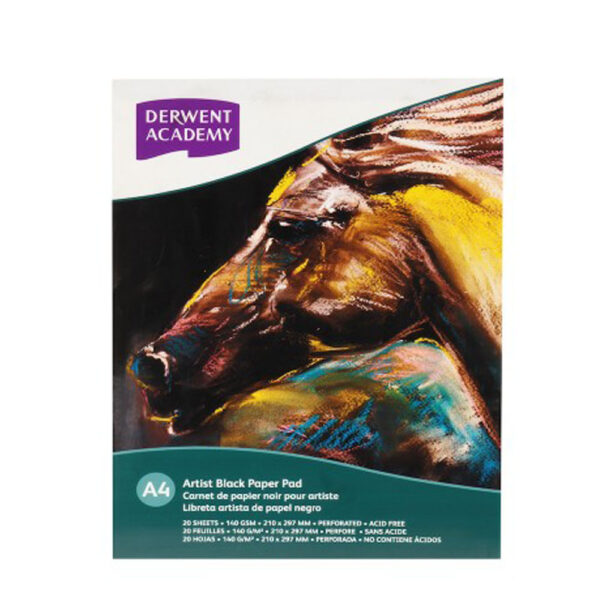 DERWENT ACADEMY BLACK PAPER PAD A4 20SH