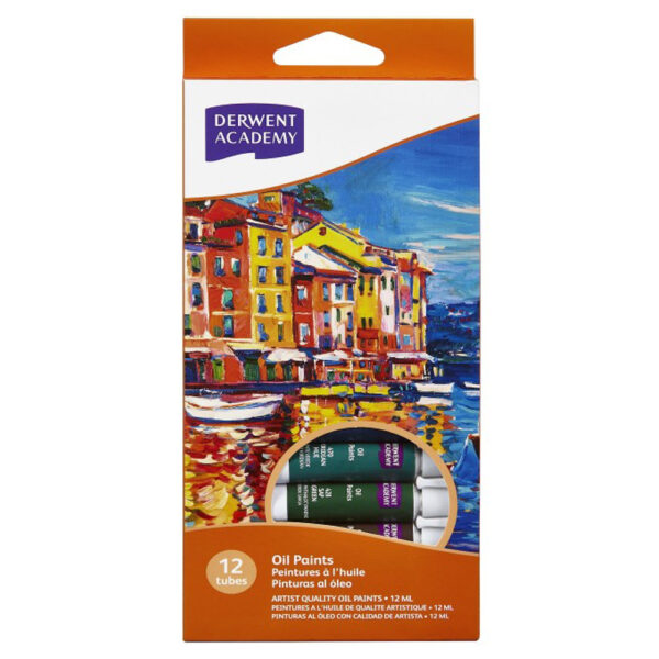 DERWENT ACADEMY OIL PAINT 12 ML 12PK