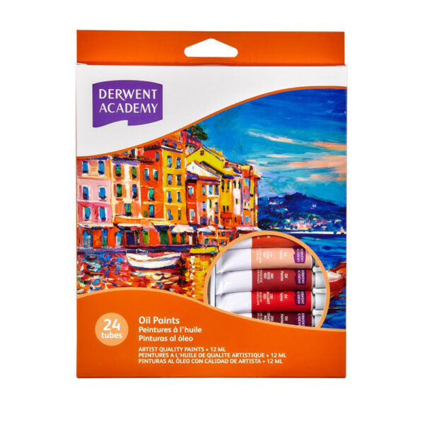 DERWENT ACADEMY OIL PAINT 12 ML 24PK