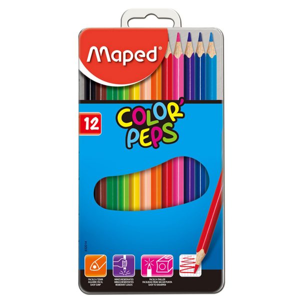 MAPED COLOR'PEPS STAR - 12C METAL BOX