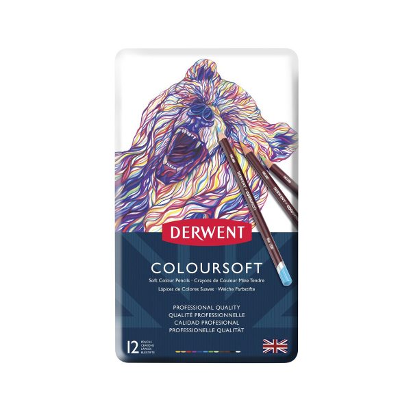 DERWENT COLOURSOFT PENCILS TIN X12
