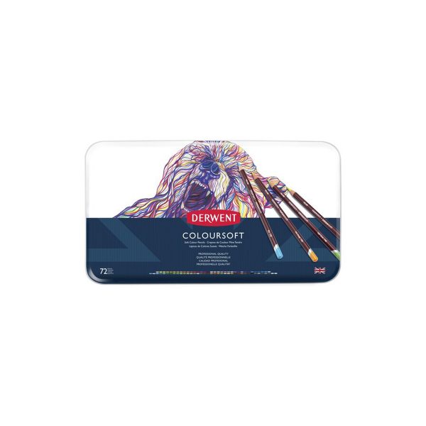 DERWENT COLOURSOFT PENCILS TIN X72