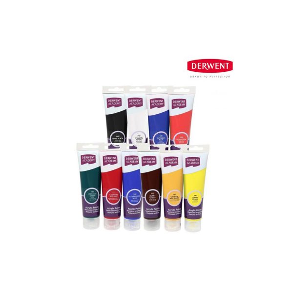 DERWENT ACADEMY ACRYLIC PAINT TUBES 100ML
