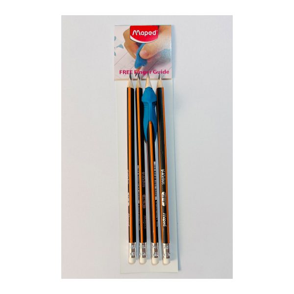 MAPED PENCIL 2Bx4 + 1 FREE FINGER GUIDE
