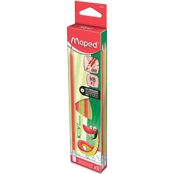 MAPED KIDY LEARN PENCIL WITH GRIP X 12