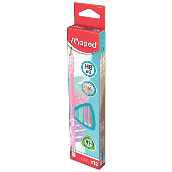 MAPED GLITTER DECO PENCIL X 12